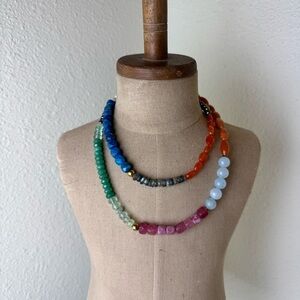 Handmade Multi Stone Beaded Necklace